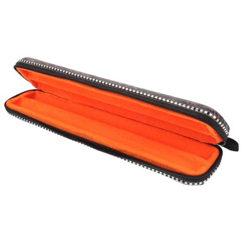 Toyvian Estuche para Flauta de Bambú con Interior de 33 Cm, Organizador y Bolsa Protectora Portátil para Almacenamiento y Transporte en Escuelas y Orquestas