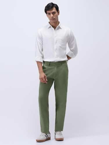 Image of Urbano Fashion Men's Regular Fit Mid Rise Cotton Casual Chinos Trousers Stretch