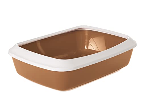 Savic Iriz Cat Litter Tray with Rim, 20" (Brown) (B08NCWMDFY) Amazon Price History, Amazon Price Tracker
