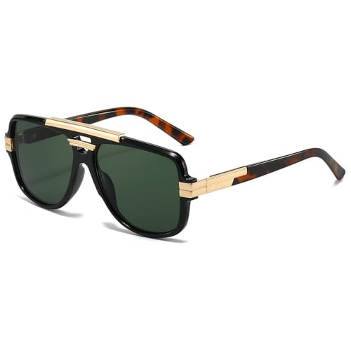 Lunettes de soleil carrées en métal homme anti éblouissement pour voyage