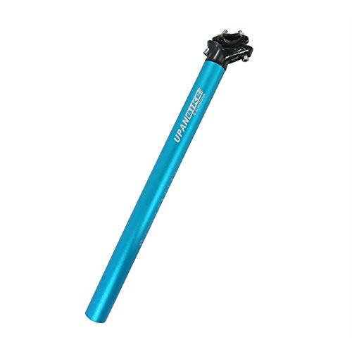 UPANBIKE Tija de sillín para bicicleta, aleación de aluminio, longitud 400 mm, diámetro 31,6 mm (azul)