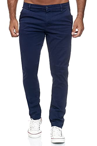 Tazzio Herren Chino 19530 – Slim Fit Stretch Chino Hose mit Baumwollmischung – Designer Freizeithose, Ganzjährig, Komfortabel 34W/32L, Navyblau