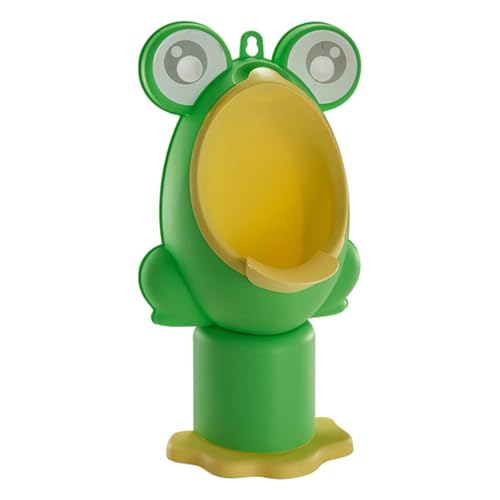 Healvian カエル おしっこ トレーニング、 トイレ トレーニング 小便器 幼児用、 子供用 立つ 壁 据え置き 小便器 男の子用、 バスルーム 面白い 子供 おしっこ トレーナー