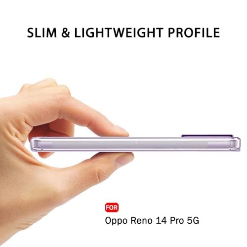 Image of TheGiftKart Back Cover Soft Case for Oppo Reno 14 Pro 5G | Best Camera Protection | Inbuilt Dust Plugs & Anti-Slip Grip | Ultra Clear Slim Case Cover for Oppo Reno14 Pro 5G (Silicone, Transparent)