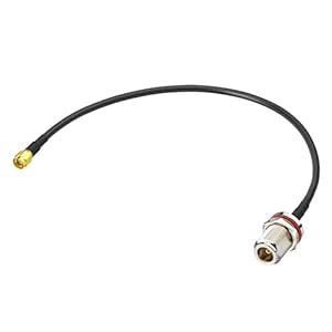 Bingfu SMA Mannelijke naar N Vrouwelijke Bulkhead Mount RG58 Coaxiale Adapterkabel 1ft 30cm Compatibel met 4G LTE…