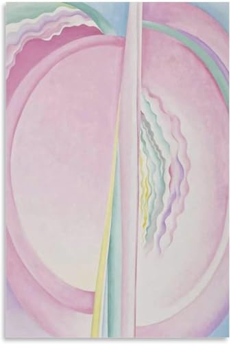 Affiche Fleurs Georgia O'Keeffe Rose Blanc Toile 60x80cm