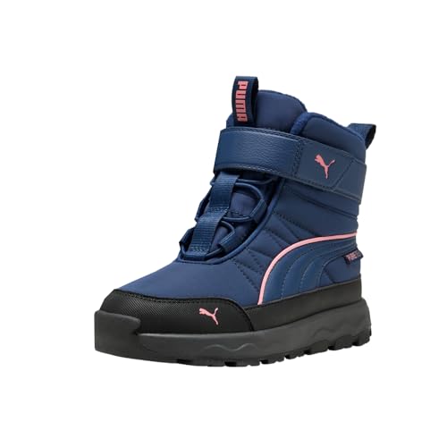 PUMA Kids Boys Evolve Puretex Ac Round Toe Snow Casual Boots Ankle - Blue2