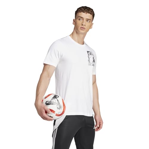 adidas Messi Icon Graphic - Camiseta para hombre, blanco, M