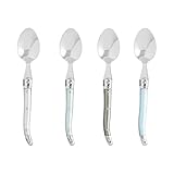 French Home Laguiole 4 Piece Cake Fork and Spoon Set Variation (Mother Of Pearl, 4 Piece Cake Spoon Set)
