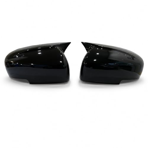 Image of Batman Style Car Side Mirror Covers compatible with New Swift, Baleno, New Dzire (2017-2025), Fronx, Glanza, Ignis, Ciaz, Gloss Black Finish, Set of 2