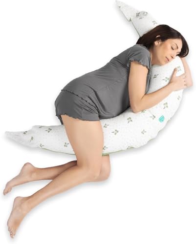 KOALA BABYCARE Cojin Lactancia Bebe y Almohada Embarazada para Dormir XL - Cojin Embarazada Multifuncion Funda Intercambiable 100% Algodón Desenfundable y Lavable