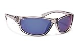 P-38 Polarized Polycarbonate Sunglasses with Blue Mirror Crystal Clear