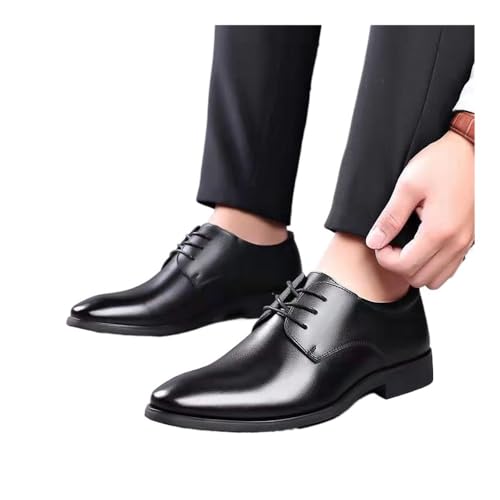 Spring and Autumn Youth British Style Casual Business Leather Shoes with Inner Height Increasing Shoes Oxfords(8.5)2