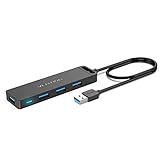 VENTION USB HUB, USB Verteiler USB hub 3.0 4-Port Ultra Slim Laden unterstützt für Notebook-PC, Flash Drive, Mac Mini/Pro,PS5/PS4,Mobile Festplatte Adapter für Surface Pro, XPS(0.5M)