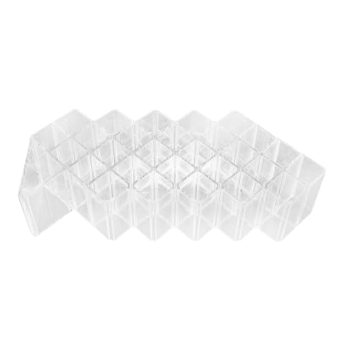 Zerodeko Soporte Acrílico Transparente Para Brillo De Labios Organizador De Maquillaje Con Diseño Elegante y Espacio Para Varios Labiales Estante De Exhibición Para Escritorio