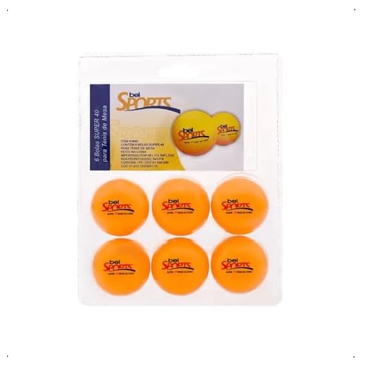 Bola de Ping Pong Super Kit com 06 Infantil Bel Fix 40 mm