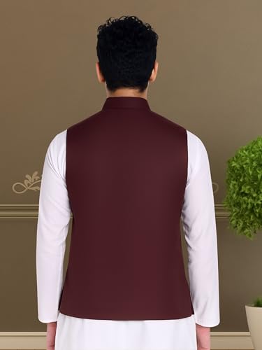 Image of ROCKSY Bandi Modi Koti, Nehru Jacket for Men, Cotton Waistcoat for All Occasion: Diwali, Wedding, Ethnic, Office Party, Formal & casual Look