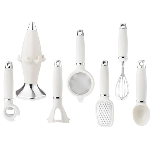 キッチンツール - スタンド付き調理器具セット - シュレッダー 泡立て器 ネットドレイン 瓶オープナー ベーキング キャンプ 休日用 食事準備 アパート向け