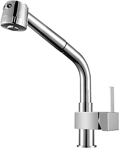 Robinet de cuisine en cuivre anti-éclaboussures à douchette rétractable