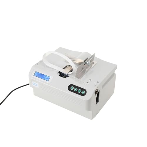 Cozyel Intelligent Banknote Bundling Machine Currency Strapping Tool Currency Bundle Strapping Bundling Money Packer for Bank Automatic Small Cross Binding Machine 110V