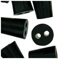 WidgetCo #2 Rubber Stoppers, Rubber Plugs, Tapered, Industrial Grade with 2 Holes (Qty 100)