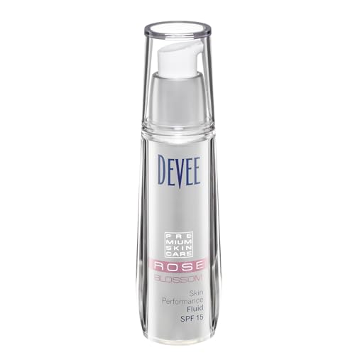 DEVEE Rose Blossom Skin Performance Fluid SPF 15 - Tagesfluid mit Lichtschutzfaktor 15, für jeden Hauttyp, angenehm auf der Haut, speziell bei unruhigem oder unebenem Hautbild, 30 ml DEVEE Rose Blossom Skin Performance Fluid SPF 15 - Tagesfluid mit Lichtschutzfaktor 15, für jeden Hauttyp, angenehm auf der Haut, speziell bei unruhigem oder unebenem Hautbild, 30 ml