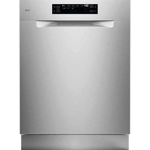 AEG Unterbau 6000 Geschirrspüler, 60cm Spülmaschine, kraftvolle Reinigung mit 3x besserer Sprühabdeckung & viel Platz, 44dB, Besteckschublade, 14 MG, QuickLift, Wasserstopp, GU620B2SCM