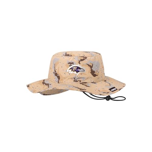 FOCO mens Nfl Team Logo Sport Outdoor Sun Bucket Boonie Hat, Desert Camo, One Size US