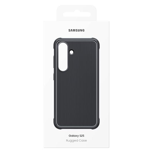 Image of Samsung Galaxy S25 Rugged Phone Case, Protective Cover, Durable Raised Edges, Shockproof, Enhanced Stability, Sleek and Modern Design, US Version, EF-RS931CBEGUS, Black