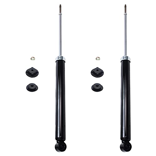 Image of Detroit Axle - Rear 2pc Shock Absorbers for 2006-2014 Toyota Yaris, 2 Complete Shock Absorbers Assembly 2007 2008 2009 2010 2011 2012 2013 Replacement