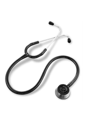 Image of Revival Resonance-LD Dual Head Stainless Steel Stethoscope - High Acoustic Sensitivity, Tunable Diaphragm, Extra Soft Ear Knobs, Latex-Free Tubing - For Doctors, Nurses, Paramedics & Medical Students (BLACK)