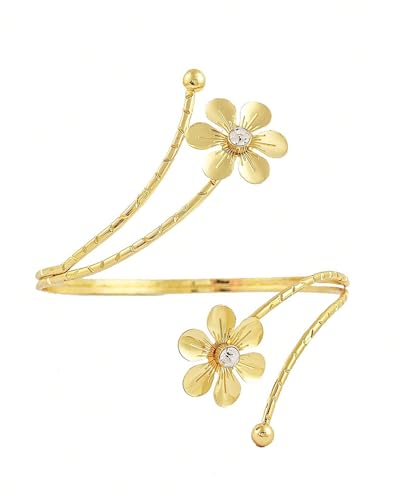 Minimalist Gold Arm Cuff Bracelet Upper Arm Band Cuff Bangle for Women Adjustable Armband Set 6 Pieces2