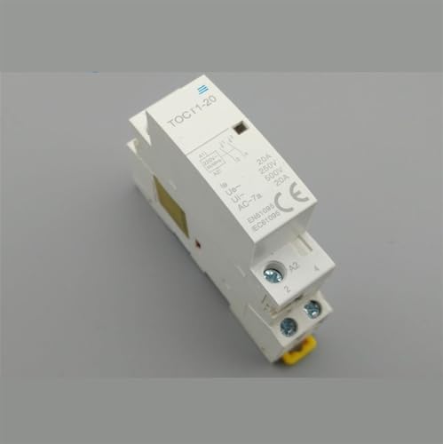 Contactor modular de CA 2P 20A TOCT1 con carril Din de 2NO para hogar