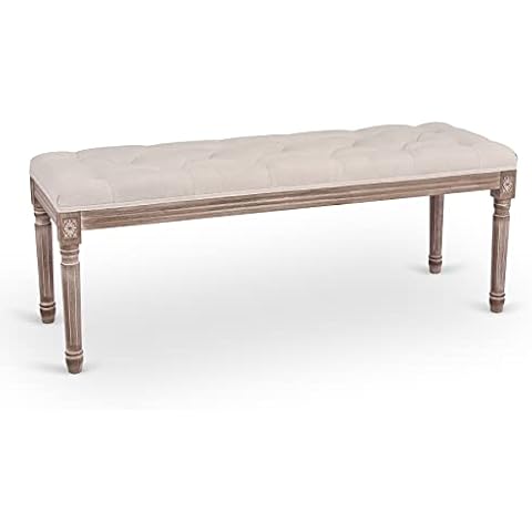 VONLUCE Vintage Upholstered Entryway Bench Cover