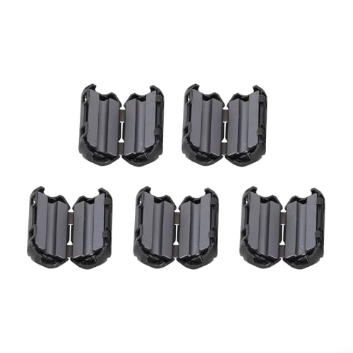 5 Pieces Toroidal Core Ferrite Bead Clip Choke,Noise Filter Set 5X3.5/5/7/9/13mm For Computers, Audio Equipment,Copiers,Fax Machines(7mm)