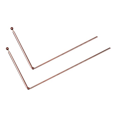 Colaxi 2Pcs Copper Dowsing Rods,Detection, Detect Rods Traditional Divining Rods Portable for Searching Treasure Supplies