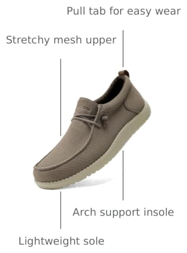 Image of Mens Wide Shoes Casual Slip On Shoes for Men - Men Loafers Wide Comfortable Boat Shoes with Arch Support