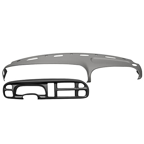 Dashskin American Made Molded Dash & Bezel Cover Kit Compatible With 99-01 Dodge Ram In Mist Grey - Easy Second Gen Cracked Dash Fix #TOP4