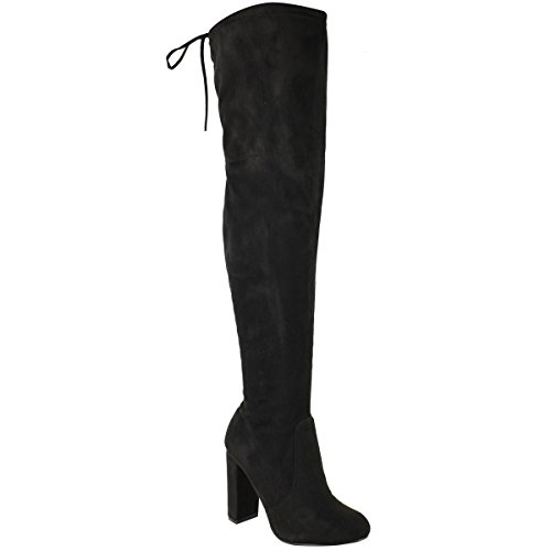 black thigh high boots amazon