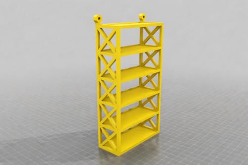 Image of AApnatva 6-Car Display Rack - Premium Matte Black Tabletop Organizer with Tire Slots & Side Guards for 1:64 Scale Diecast Cars (Hot Wheels, Matchbox, Tomica,)(NO CAR INCLUDED) (Yellow)