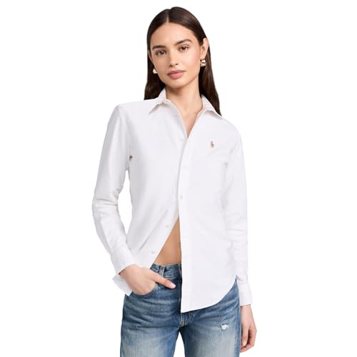 Polo Women's Classic Fit Long Sleeve Button Down Oxford Shirt4