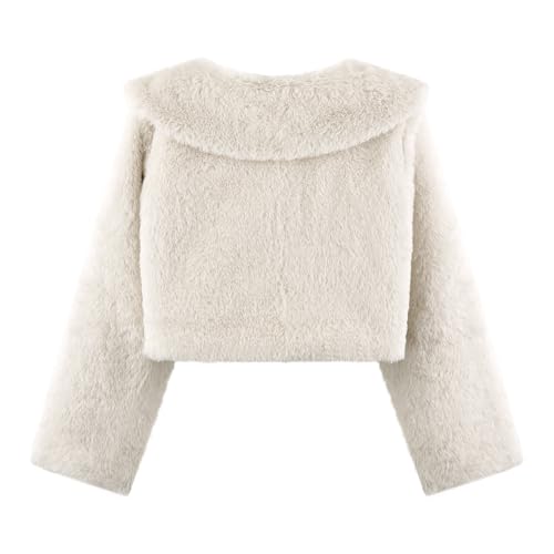BOLEROSE Girls Cozy Faux Fur Childrens Kids Bolero Shrug Jacket Wrap Coat2