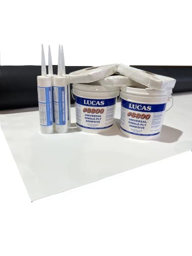 PVC RV Rubber Roof Kit | 10' Wide x 10'-40' Long RV (Camper) Roof Repair (40)