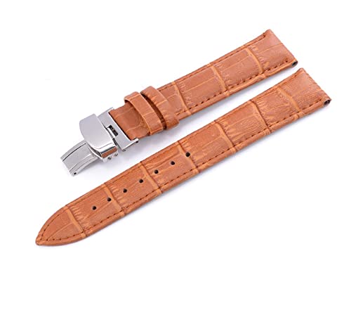 Bracelet de montre avec boucle papillon double pression de 14 à 24mm