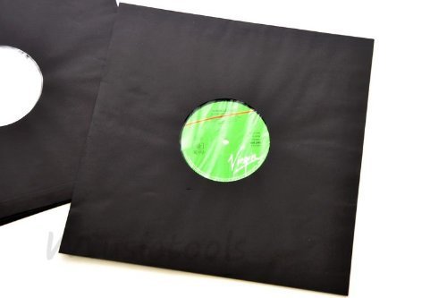 CUIDATUMUSICA 25 Fundas Papel Negro + Antiestático Discos de Vinilo LP/Ref.2432