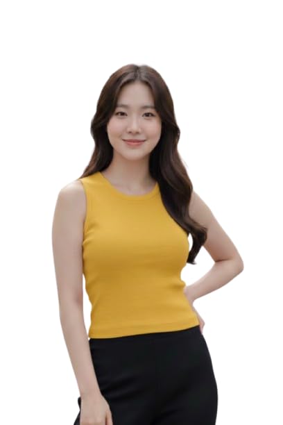 pyc Collection Women's Knitted Sleeveless Solid Square Neck Tank Tops-picture-54
