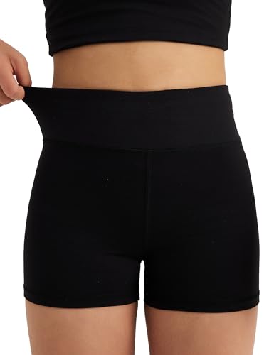 Girls Athletic Biker Shorts with Hidden Pocket High Waisted Dance Kids Shorts Soft Active Yoga Bike Short Teen