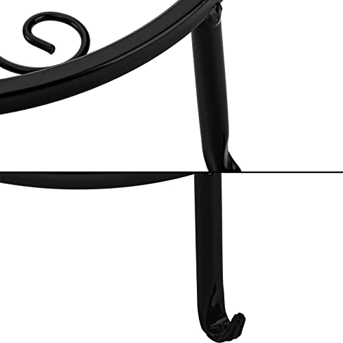 Tosnail 4 Pack 9" Metal Plant Stands For Indoor And Outdoor, Planters Stand, Flower Pots Holder, Beverage Dispenser Stand, Pumpkin Stand For Floor And Tabletop Decoration - Black #TOP2