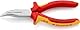KNIPEX Flachrundzange mit Schneide (Radiozange) isoliert mit Mehrkomponenten-Hüllen, VDE-geprüft verchromt 160 mm, 25 26 160