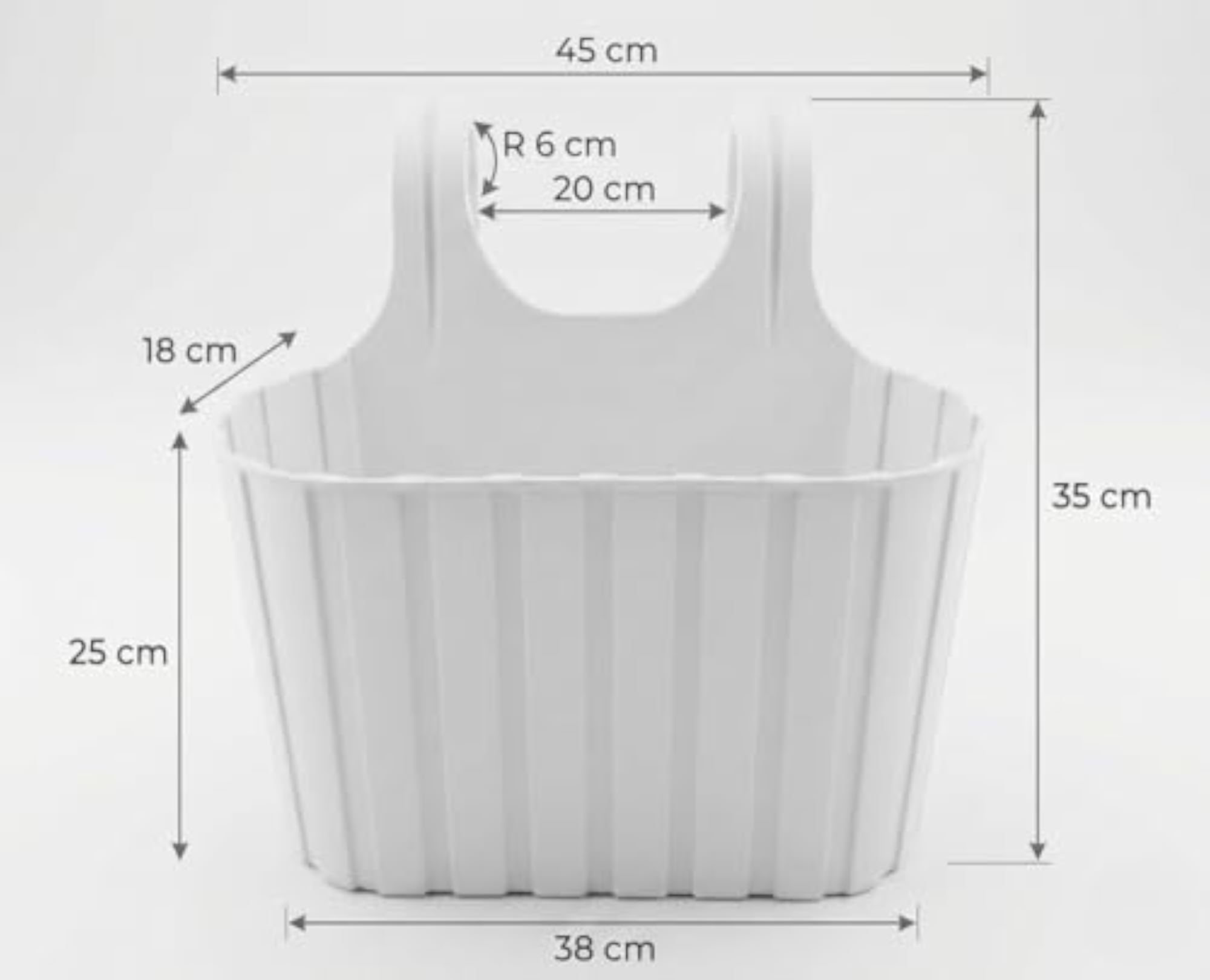 Wall Hanging Plastic Storage Basket with Double Hook